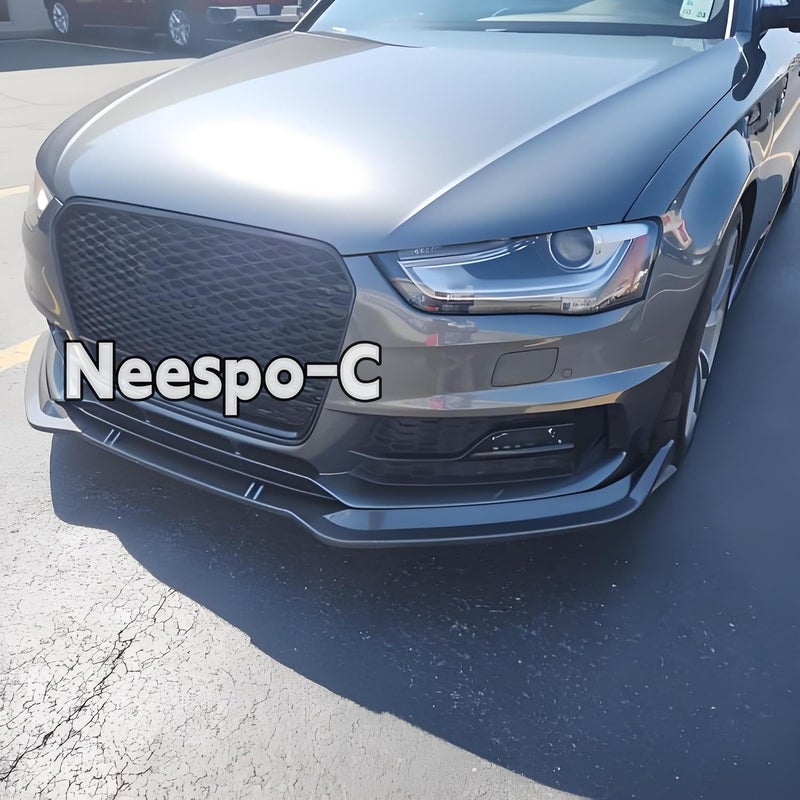 NeespoC Front Bumper Lip Splitter Spoiler Fit for Audi S5/ A5 S-Line/ A5 B8 B8.5 2008-2017 + S4/ A4 S-Line/ A4 B8 B8.5 2008-2016, Carbon Fiber Style Coating 3pcs Accessories Air Chin Body Kit - Image 5